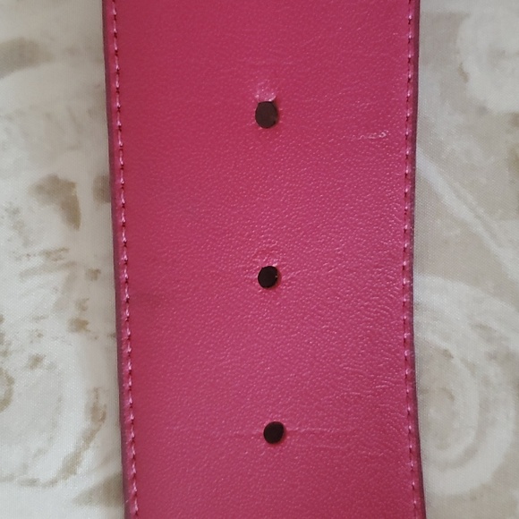 Genuine Leather Made In Taiwan Pink Belt Size M - Picture 7 of 14